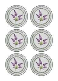 Hermia Juego de Platos de Postre de Cerámica Lila, 6 Piezas